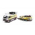 Rallye Set - Volkswagen LT45 with Trailer and Audi Sport Quattro S1 Nr.3 Gr.B Rallye Portugal 1986, OttO mobile 1/18 scale